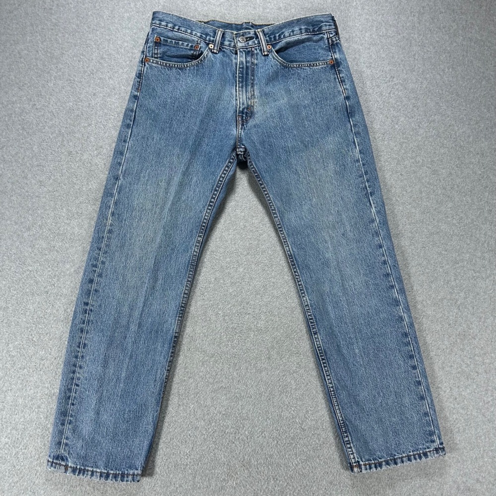 Levi's Jeans 505 Mens 33x29 Blue Denim Classic Straight Leg Regular Fit